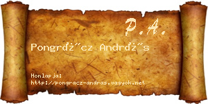 Pongrácz András névjegykártya